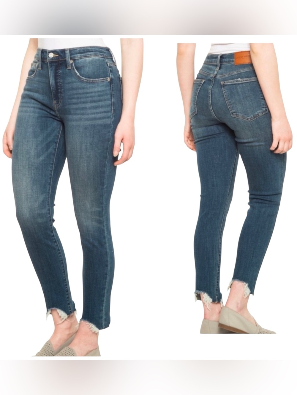 Lucky Brand Bridgette Skinny Shark Bite Hem Jeans Size 8/29